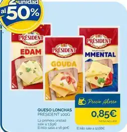 Supermercados La Despensa Président - queso lonchas oferta