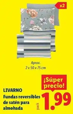 Ocine Livarno - fundas reversibles de satén para almohada oferta