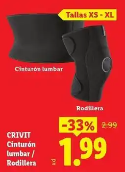 Ocine Crivit - cinturon lumbar oferta