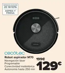 Carrefour cecotec robot aspirador m70 oferta
