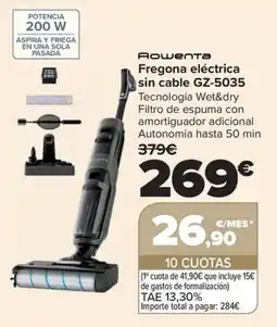 Carrefour Rowenta fregona eléctrica sin cable GZ-5035 oferta