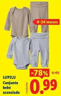 Ocine Lupilu - conjunto bebé acanalado oferta