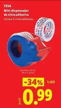 Ocine Tesa - mini dispensador de cinta adhesiva oferta