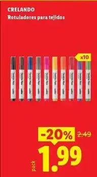 Ocine Crelando - rotuladores para tejidos oferta