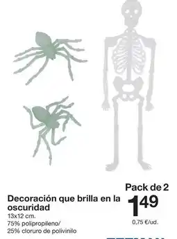 Zeeman Zeeman - decoración que brilla en la oscuridad oferta