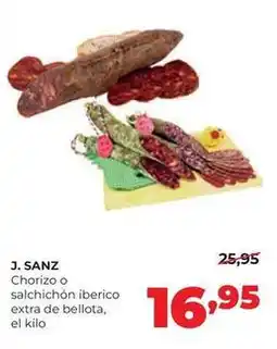 Alimerka Sanz - chorizo o salchichon iberico extra de bellota oferta