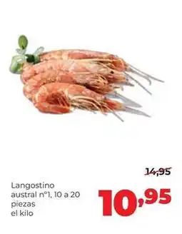 Alimerka Langostino austral no 1, 10 a 20 piezas oferta