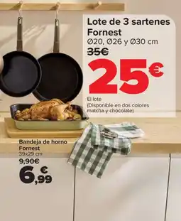Carrefour Fornest lote de 3 sartenes oferta