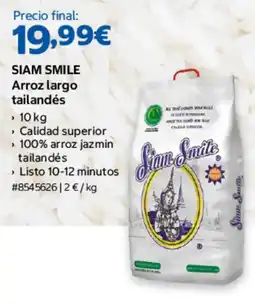 Costco Siam Smile arroz largo tailandés oferta