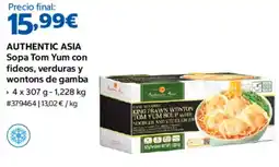 Costco Authentic Asia sopa tom yum con fideos, verduras y wontons de gamba oferta