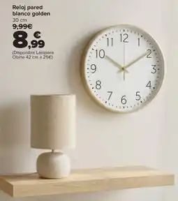Carrefour Reloj pared blanco golden oferta
