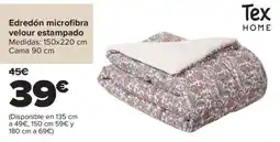 Carrefour Tex Home edredón microfibra velour estampado oferta