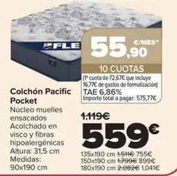 Carrefour Fle colchón pacific pocket oferta