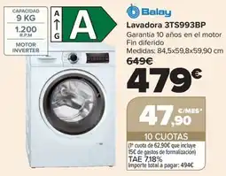 Carrefour Balay lavadora 3ts993bp oferta