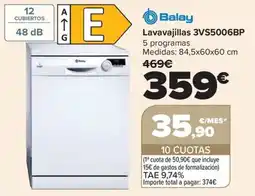 Carrefour Balay lavavajillas 3VS5006BP oferta