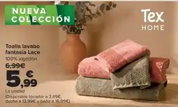 Carrefour Tex Home toalla lavabo fantasía Lace oferta