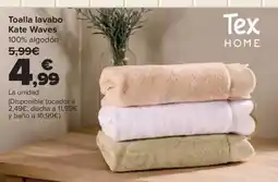 Carrefour Tex Home toalla lavabo kate waves oferta