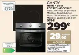 Carrefour Candy horno + placa PCI27XCH63CC/4U2 oferta
