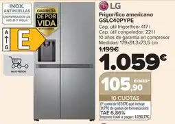 Carrefour LG Frigorífico americano GSLC40PYPE oferta