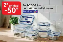 Carrefour Luminarc en todos los herméticos individuales oferta