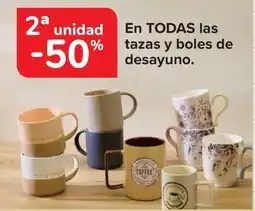 Carrefour En todas las tazas y boles de desayuno. oferta