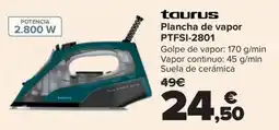 Carrefour taurus plancha de vapor ptfsi-2801 oferta