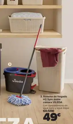 Carrefour Vileda sistema de fregado H2 Spin doble cámara oferta