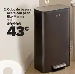 Carrefour Eko Marina cubo de basura acero con pedal oferta