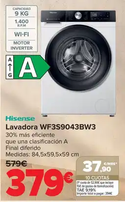 Carrefour Hisense Lavadora WF3S9043BW3 oferta