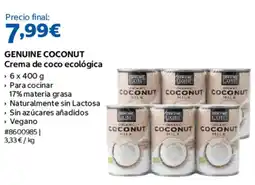 Costco Genuine Coconut Crema de coco ecológica oferta
