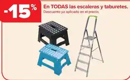 Carrefour escaleras y taburetes oferta