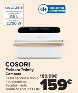 Carrefour Cosori freidora twinfry compact oferta