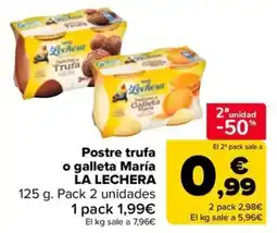 Carrefour Express La Lechera postre trufa o galleta maría oferta