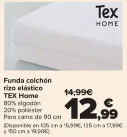 Carrefour Tex Home funda colchón rizo elástico oferta
