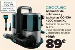 Carrefour cecotec aspirador de colchones y tapicerias conga 4000 clean xl oferta