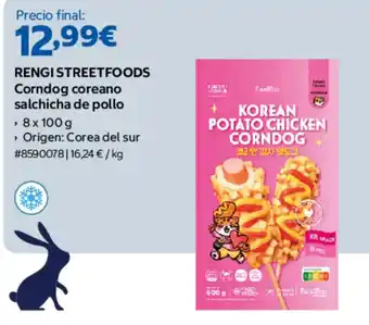 Rengi streetfoods corndog coreano salchicha de pollo