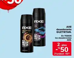 Carrefour Express Axe desodorante guztietan oferta