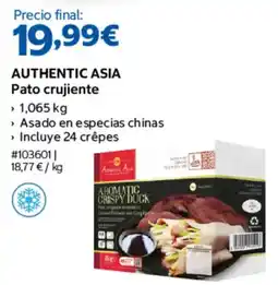 Costco Authentic Asia pato crujiente oferta