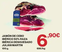 Supercor julían martín jamón de cebo ibérico 50% raza ibérica deshuesado oferta