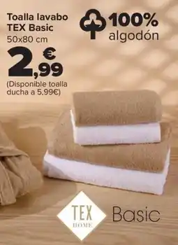 Carrefour tex basic toalla lavabo oferta