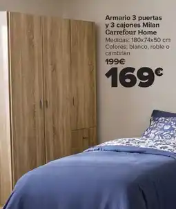 Carrefour Carrefour Home Armario 3 puertas y 3 cajones Milan oferta