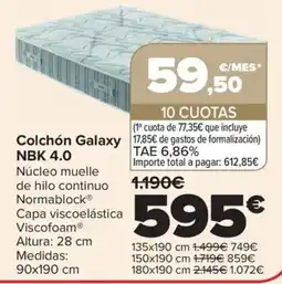 Carrefour Colchón Galaxy NBK 4.0 oferta