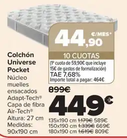 Carrefour Colchón Universe Pocket oferta