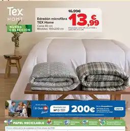 Carrefour Tex Home edredón microfibra oferta