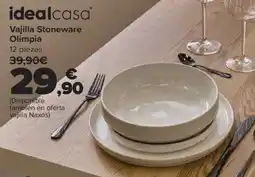 Carrefour idealcasa vajilla stoneware olimpia oferta