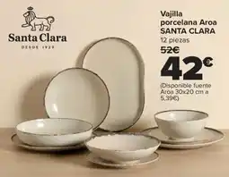 Carrefour Santa Clara vajilla porcelana Aroa oferta
