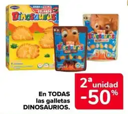 Carrefour Express Dinosaurios en todas las galletas oferta