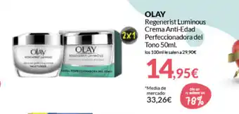 PrimaPrix Olay Regenerist Luminous Crema Anti-Edad Perfeccionadora del Tono 50ml oferta
