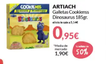 PrimaPrix Artiach Dinosaurus Galletas Cookienss 185gr oferta