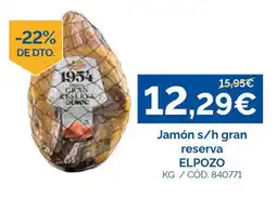Dialsur Cash & Carry Elpozo jamón s/h gran reserva oferta